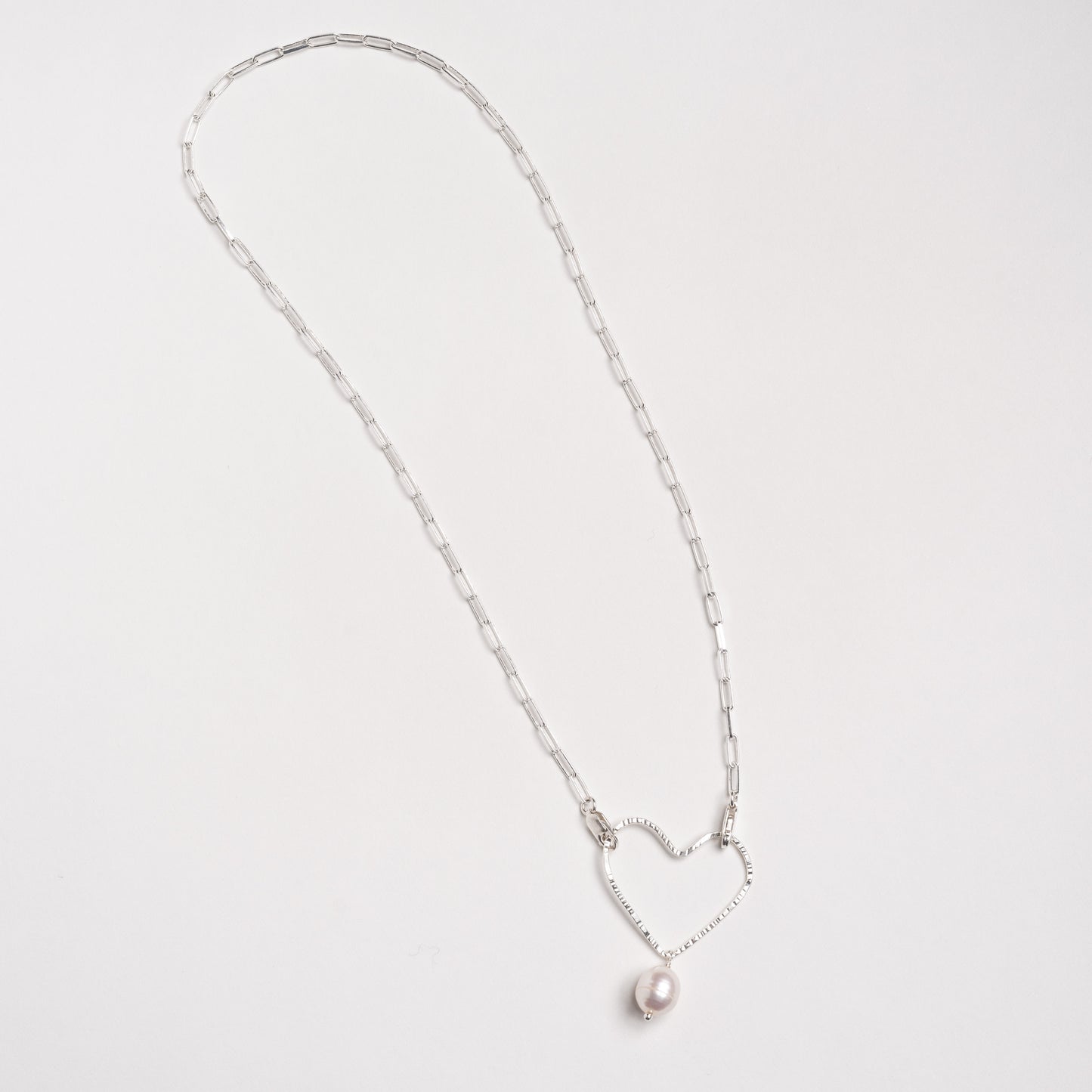 2-in-1 Heart with Pearl Necklace