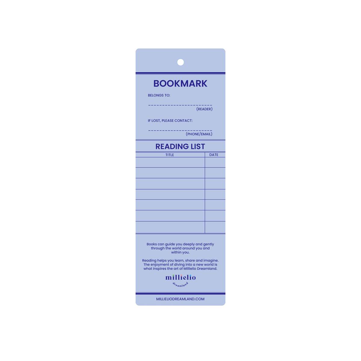Purple Dream Bookmark With Ribbon