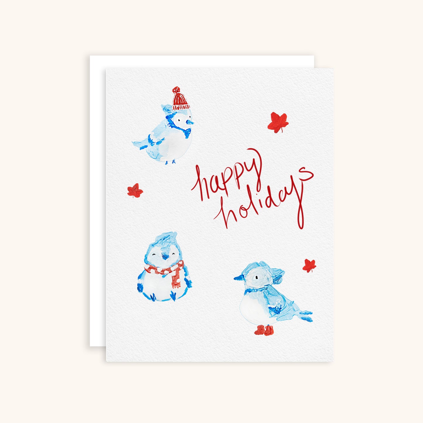 Happy Holidays Blue Jays Greeting Card