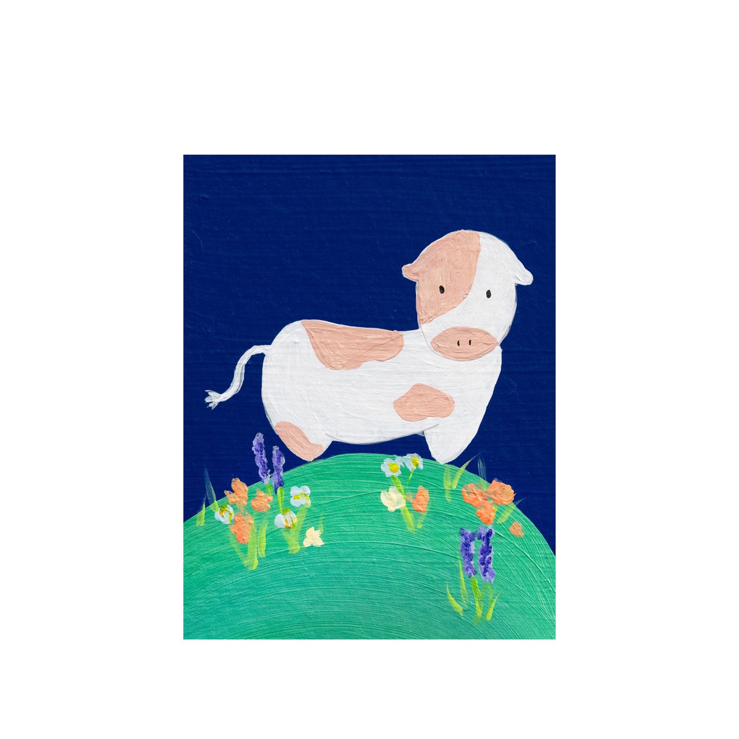 Pink Cow Rectangular Vinyl Sticker - Matte