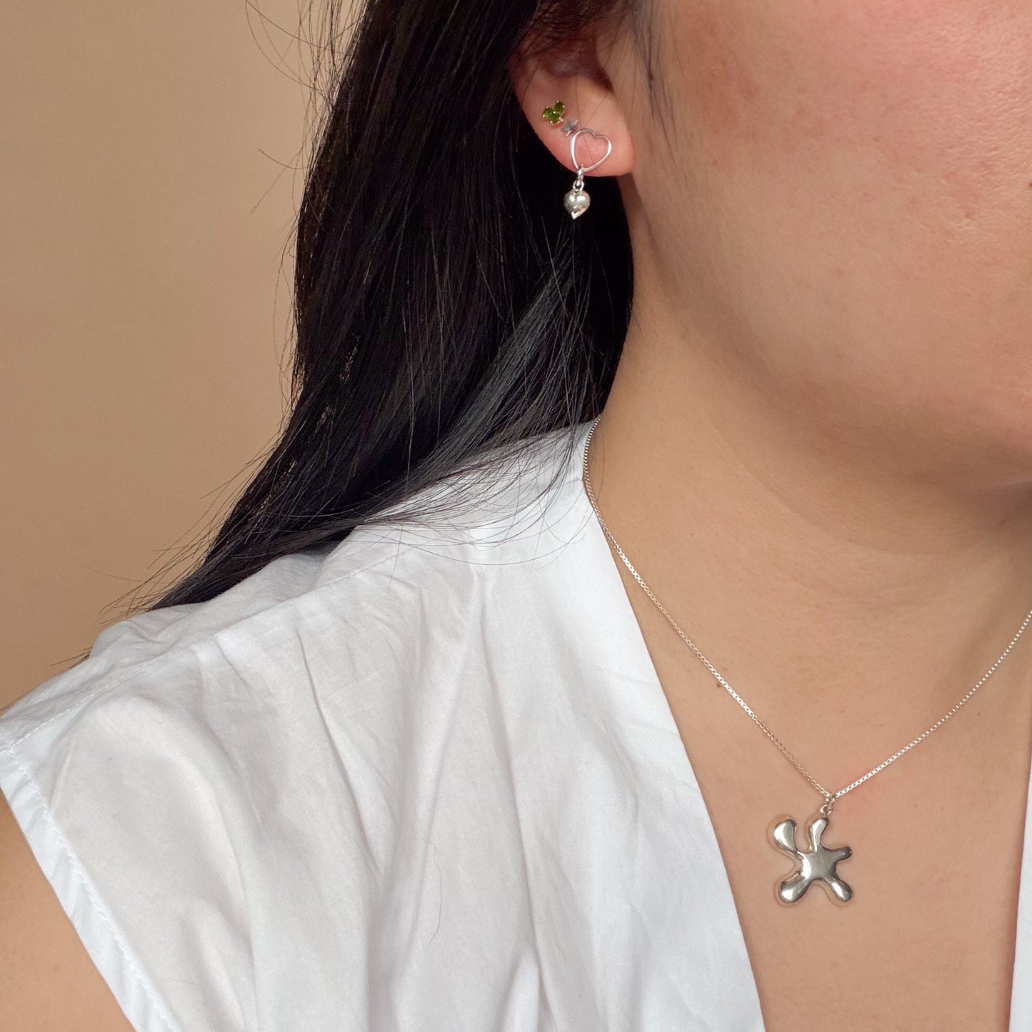 Splatter Charm Necklace