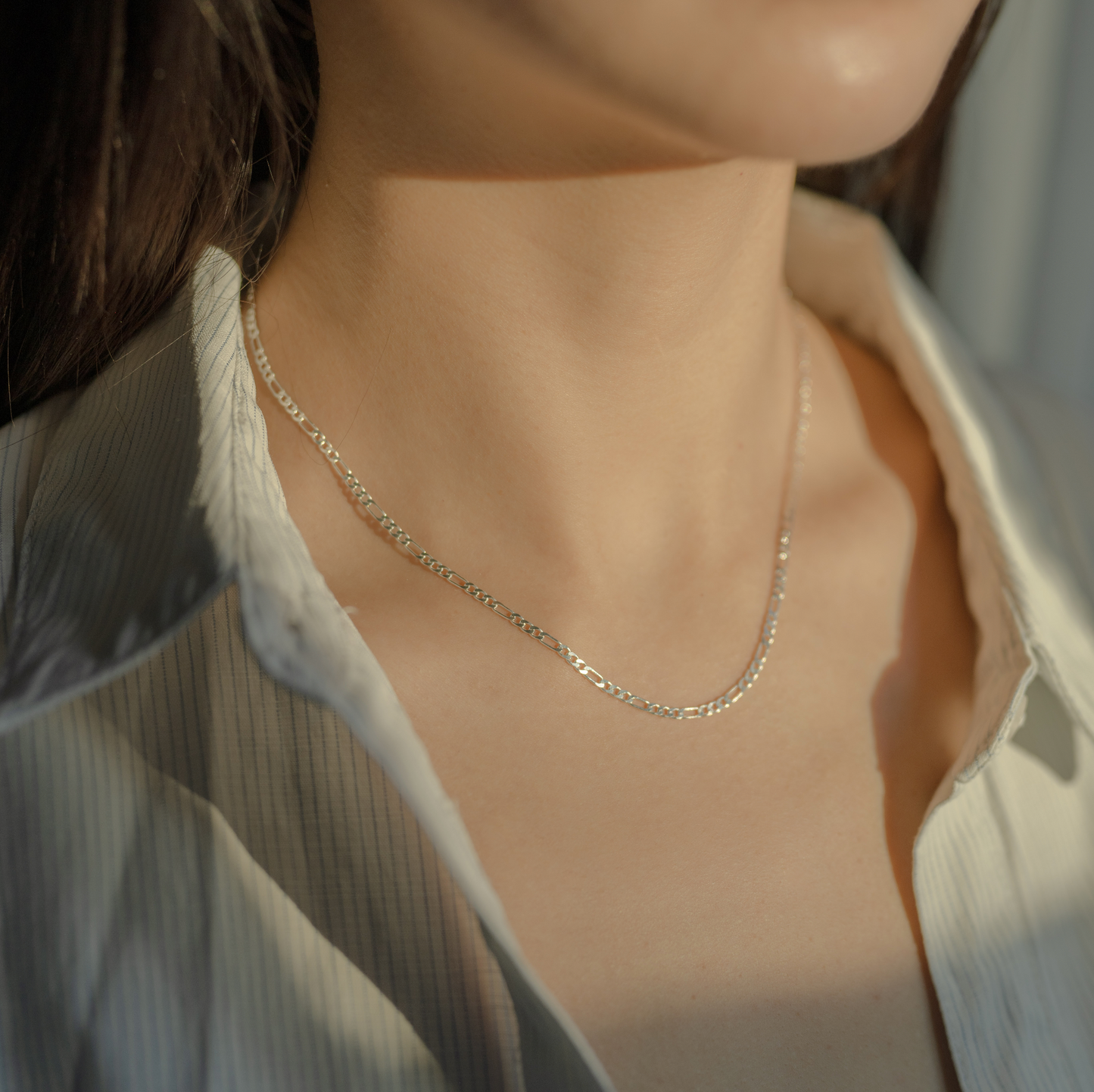 Mini Figaro Chain Necklace