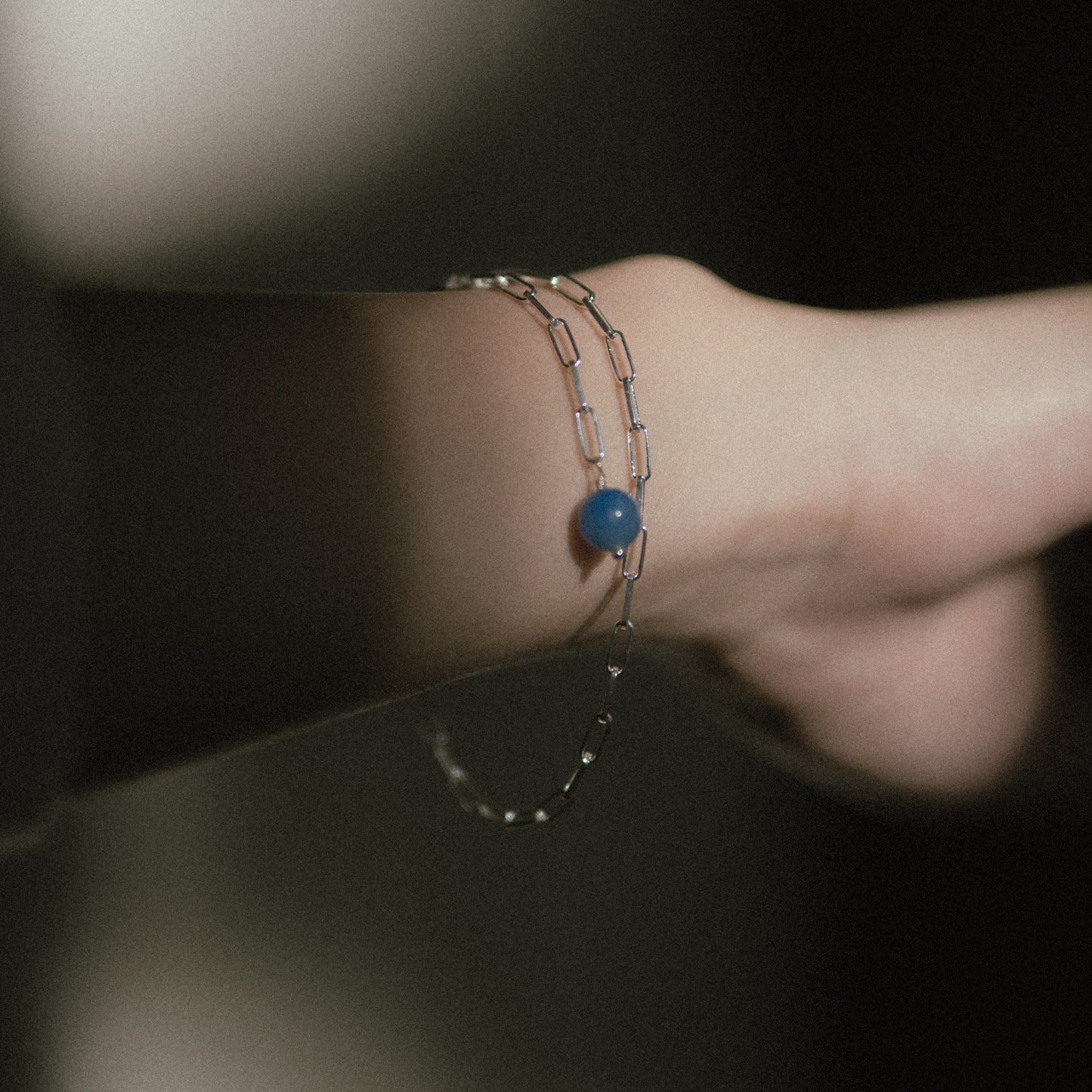 Mini Chainlink Bracelet - Blue Aventurine