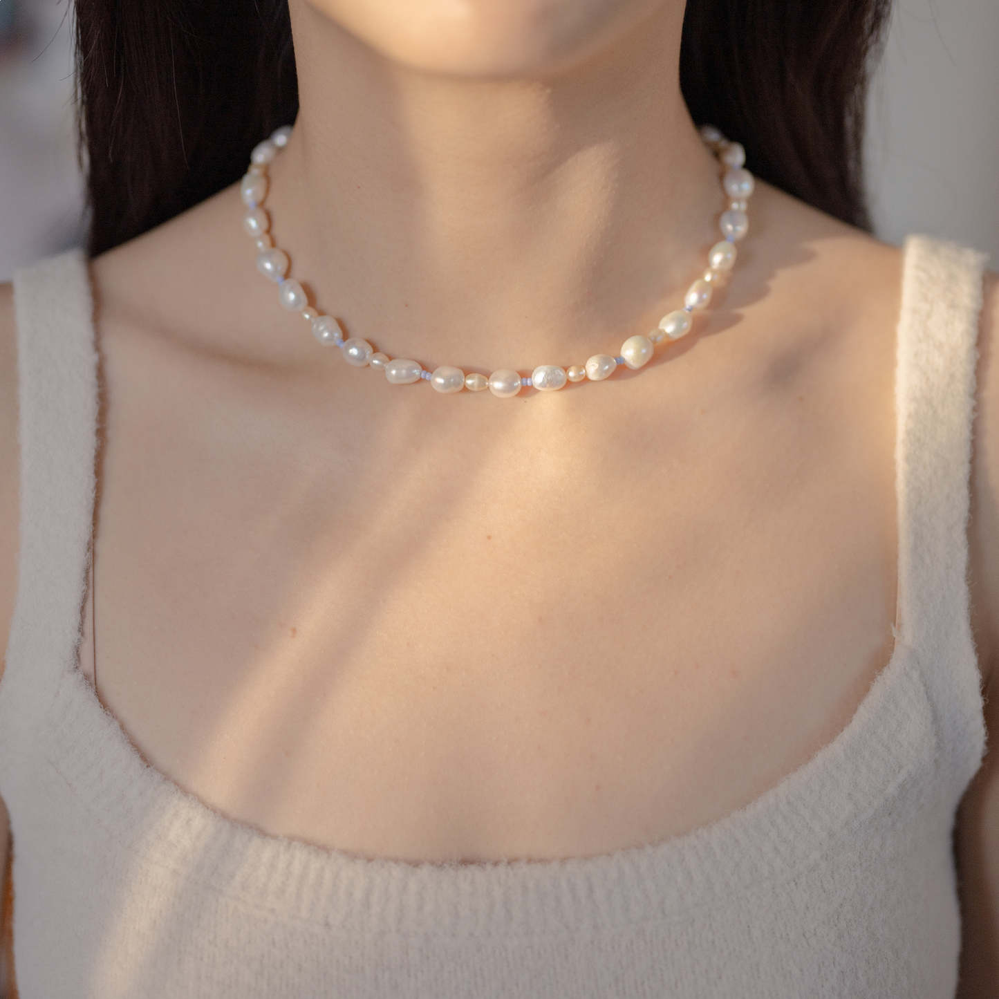 Pearl + Purple Necklace