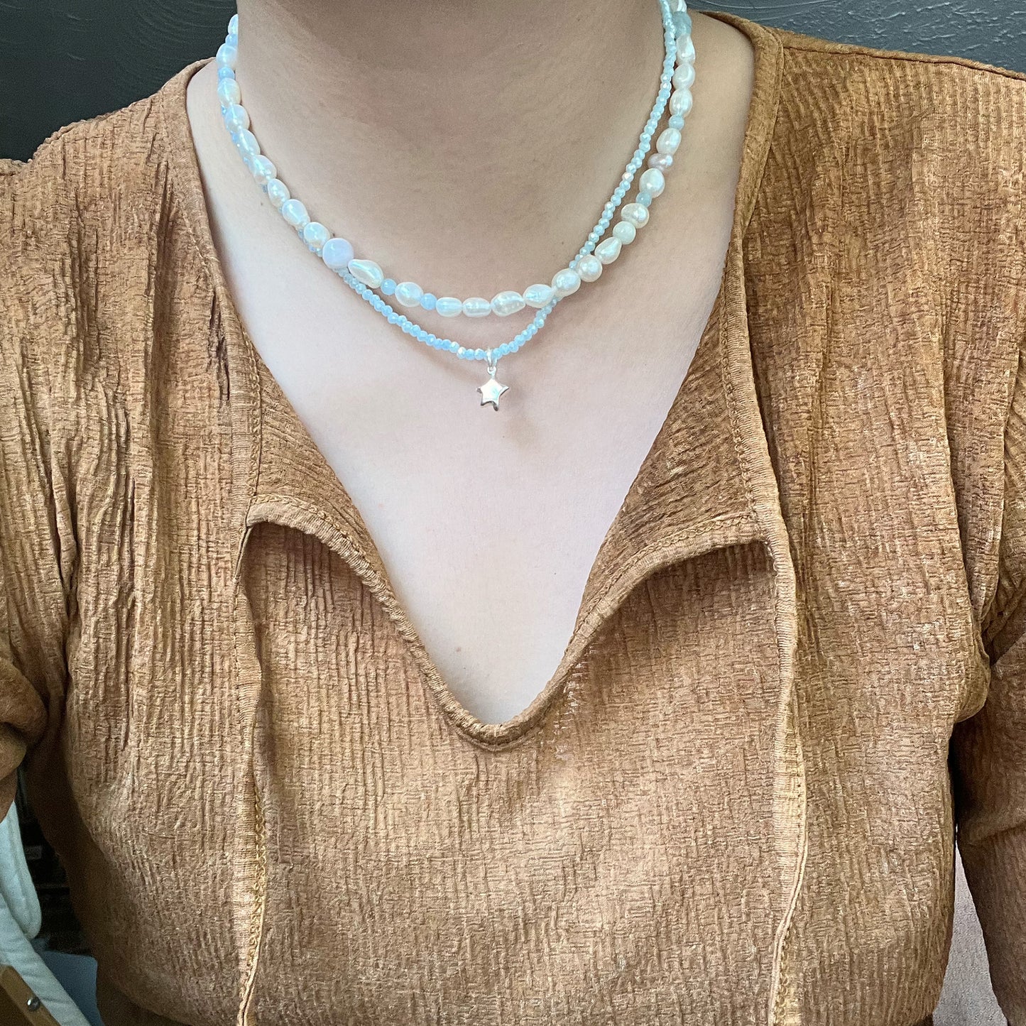 Beaded Star Charm Necklace