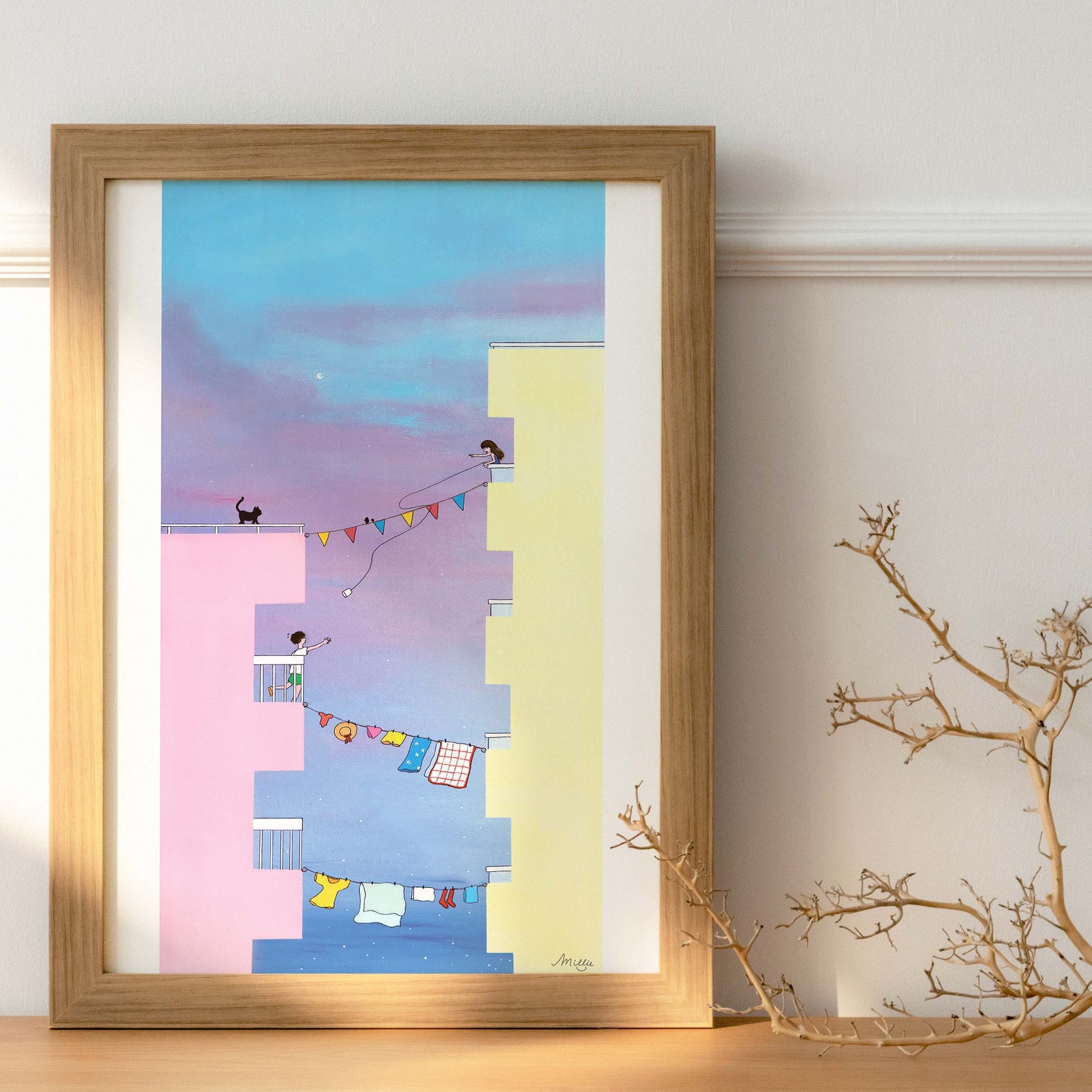 Between Two Buildings Art Print