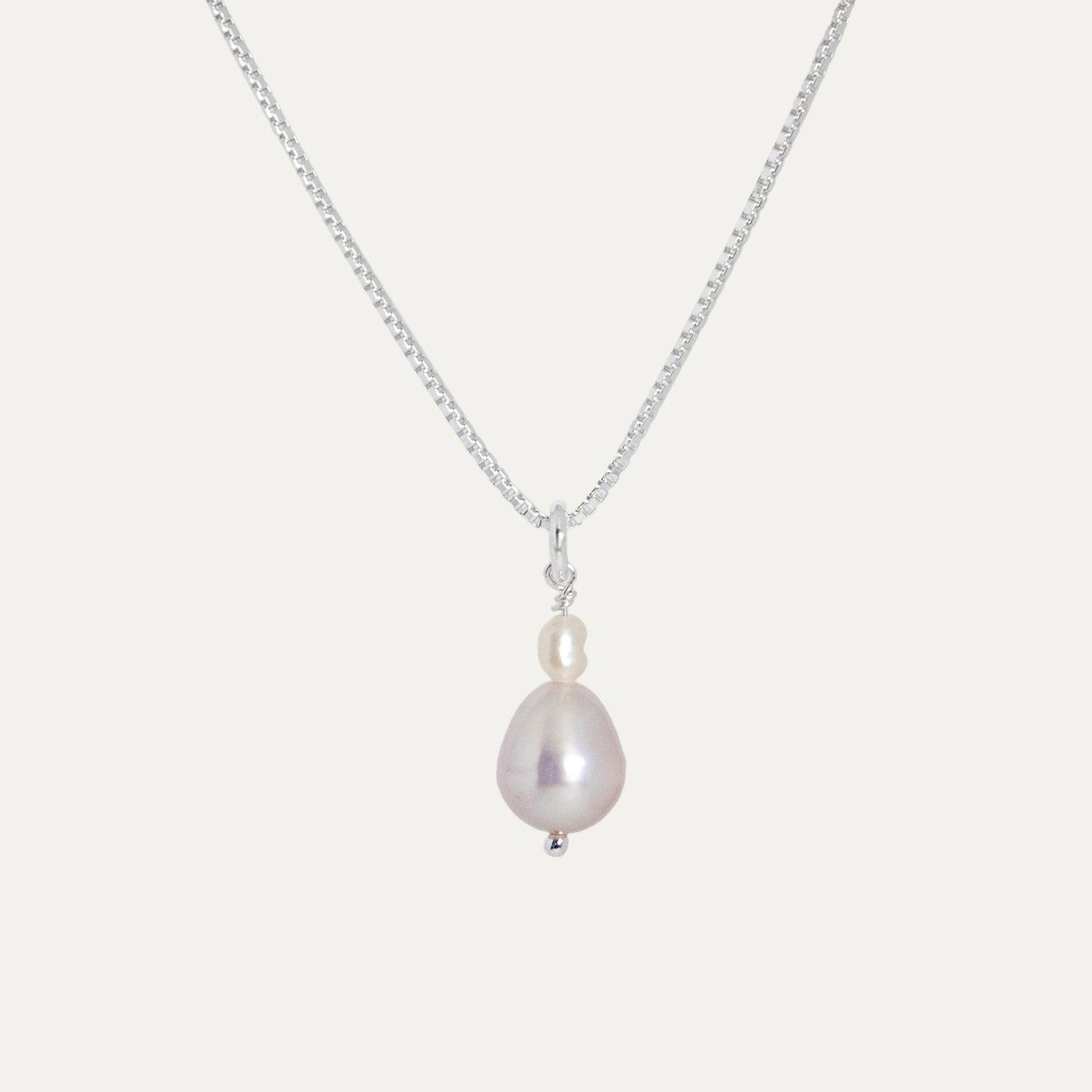 Rose + Rice Pearl Pendant Necklace