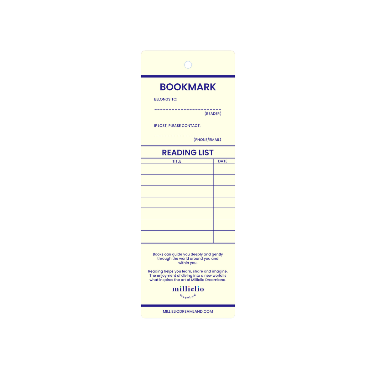 Blue Jays Bookmark With Ribbon