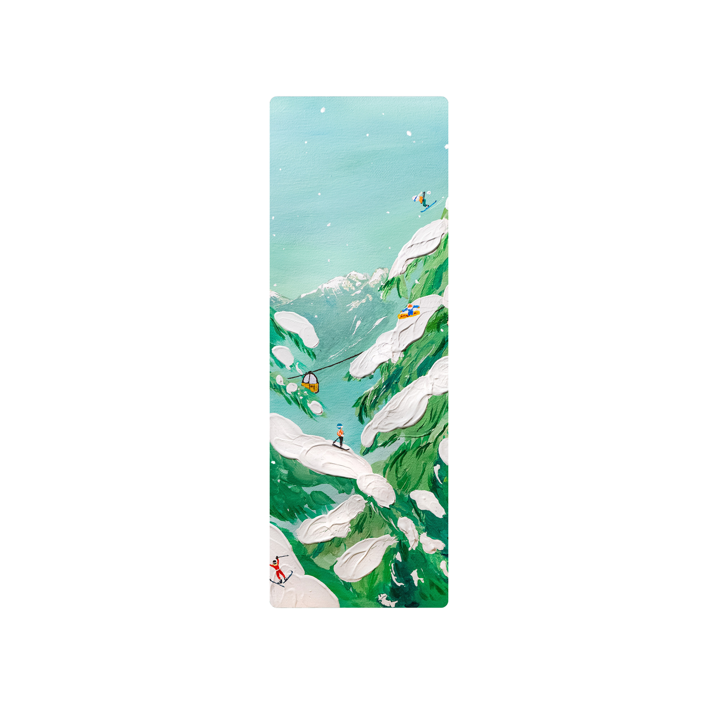 Alpine Ski Bookmark With Ribbon