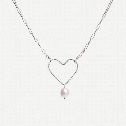 2-in-1 Heart with Pearl Necklace