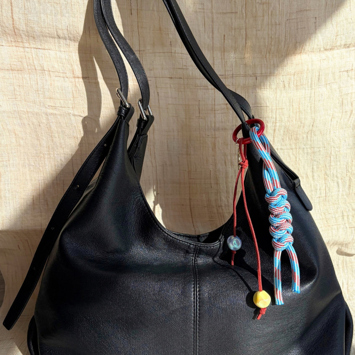 Hand-knotted Paracord Bag Charm With Astronaut Enamel Charm