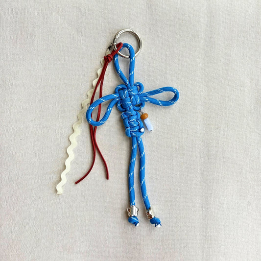 Auspicious Hand-knotted Bag Charm - Medium Blue