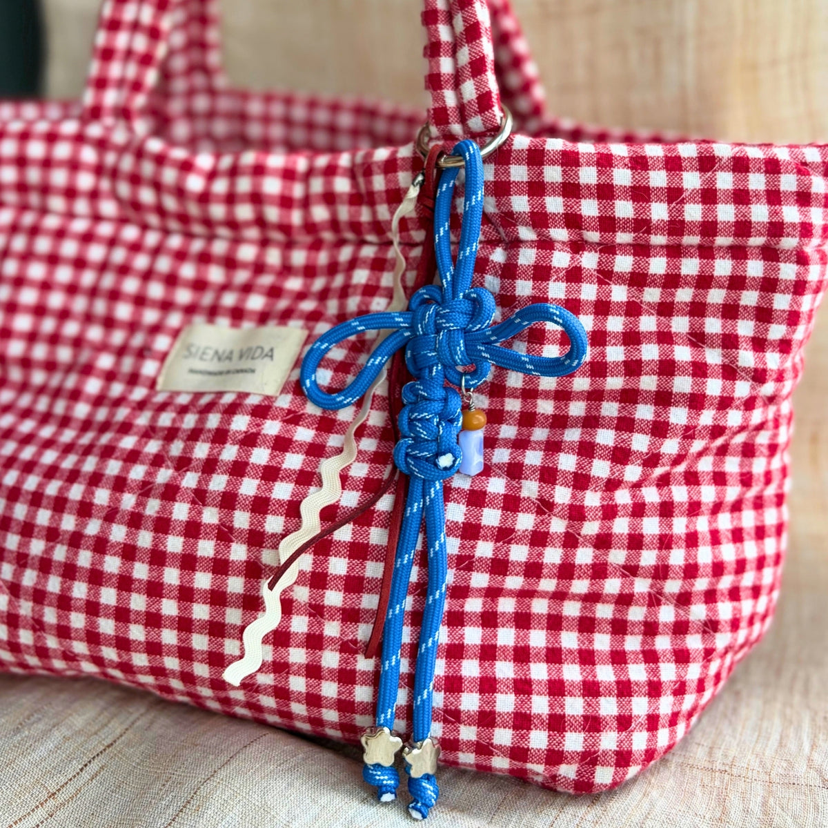 Auspicious Hand-knotted Bag Charm - Medium Blue