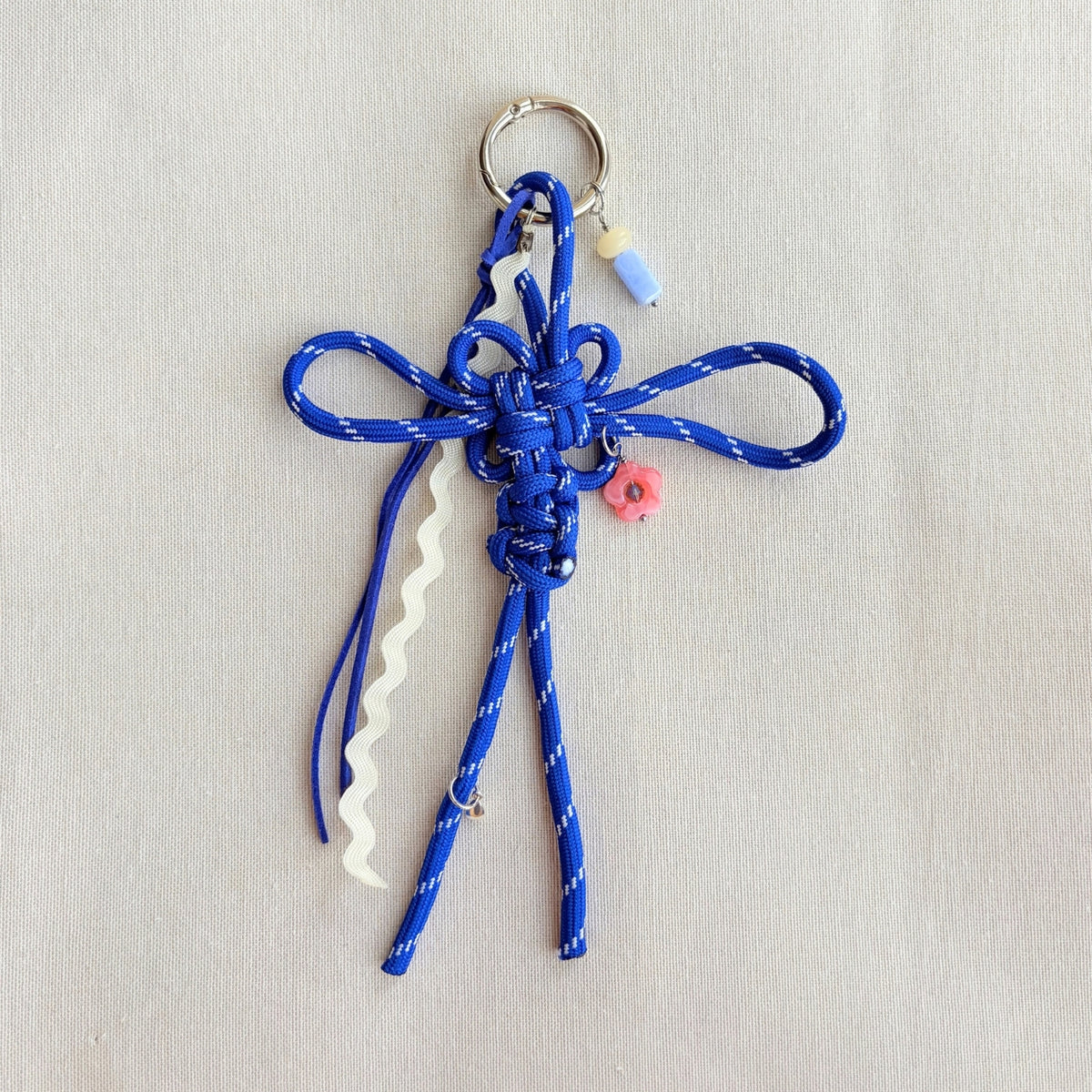 Auspicious Hand-knotted Bag Charm - Cobalt Blue