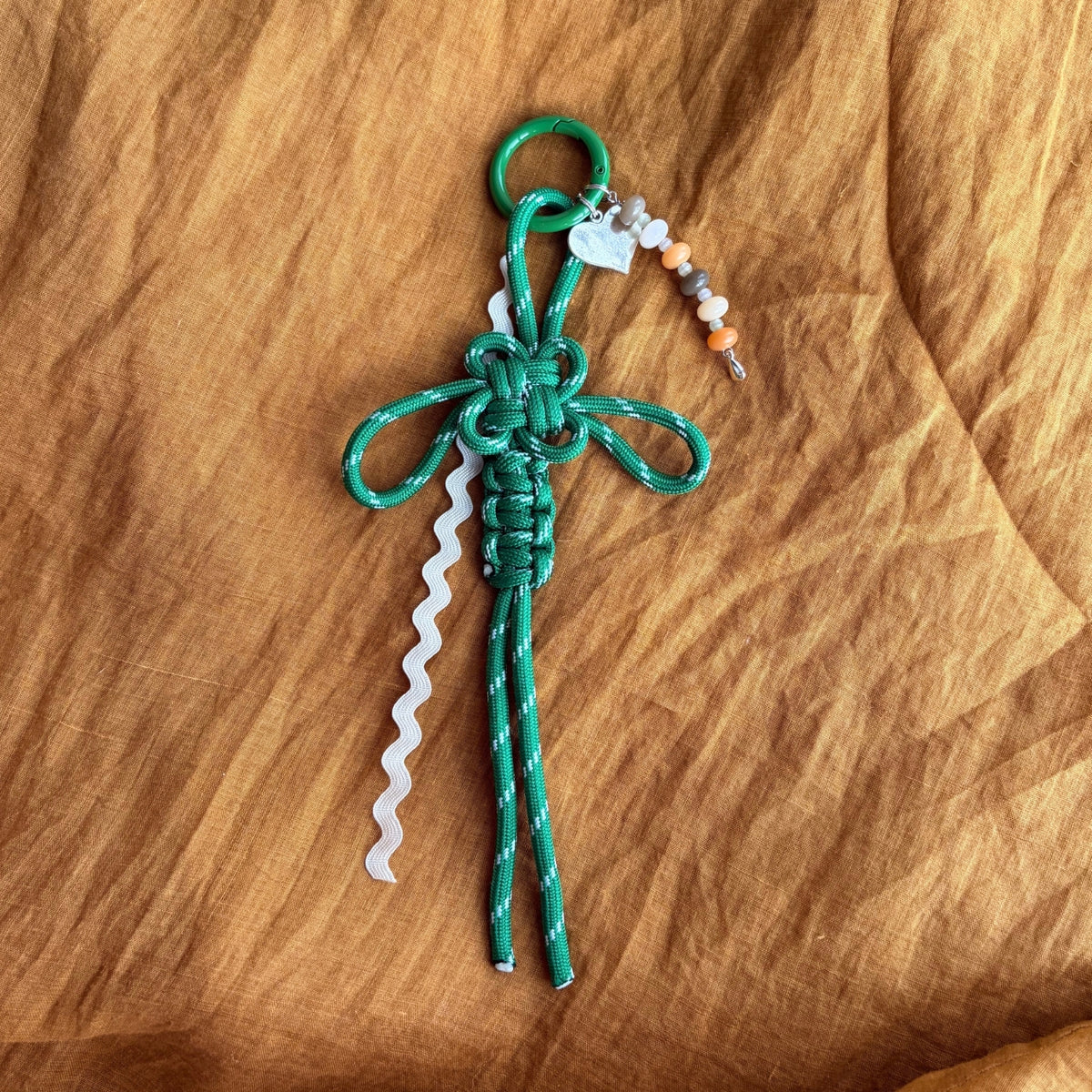 Auspicious Hand-knotted Bag Charm - Green