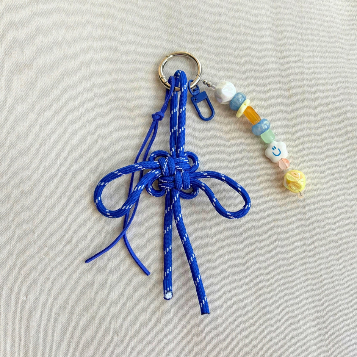 Auspicious Hand-knotted Bag Charm - Cobalt Blue