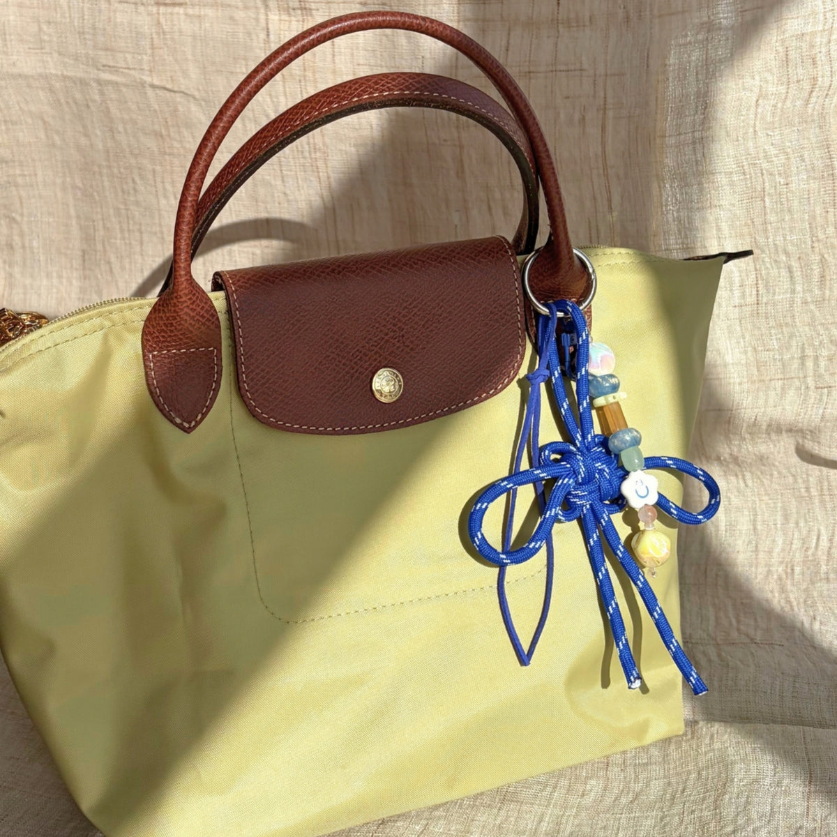 Auspicious Hand-knotted Bag Charm - Cobalt Blue