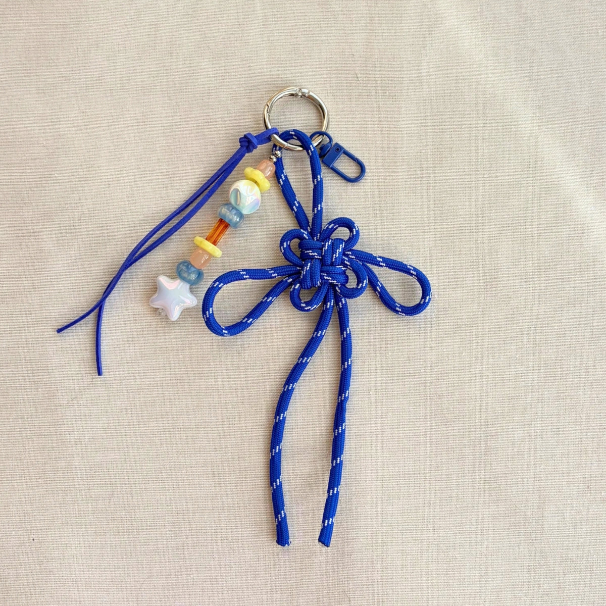 Auspicious Hand-knotted Bag Charm - Cobalt Blue
