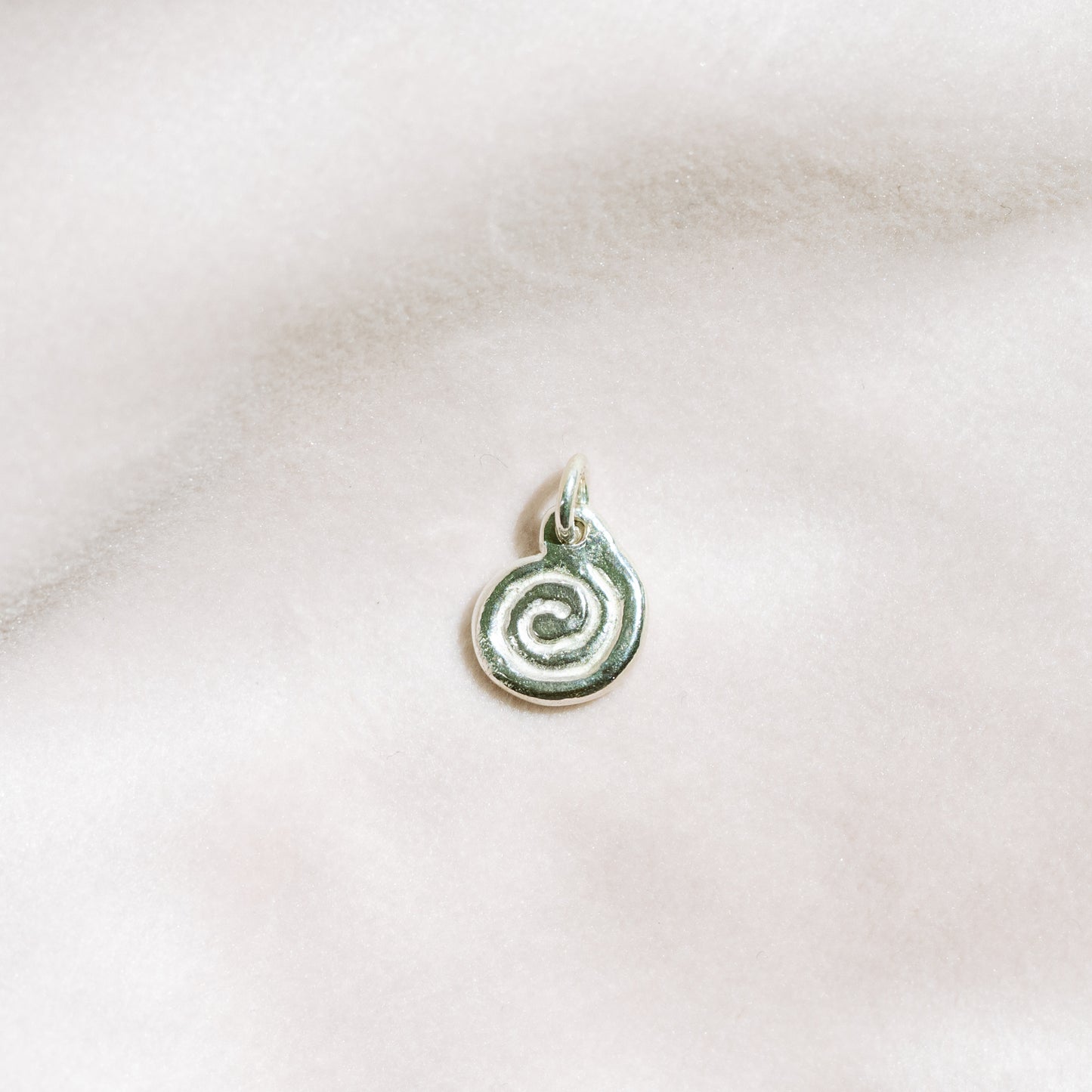 Beaded Spiral Charm Necklace