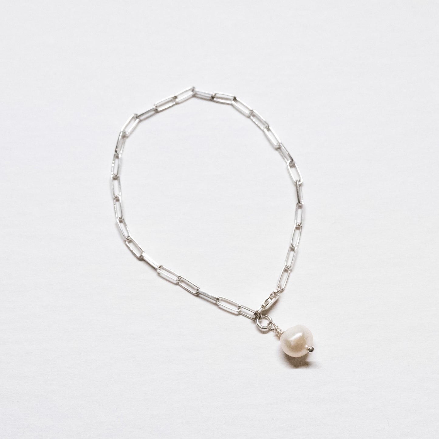 Mini Chainlink Bracelet - Freshwater Pearl