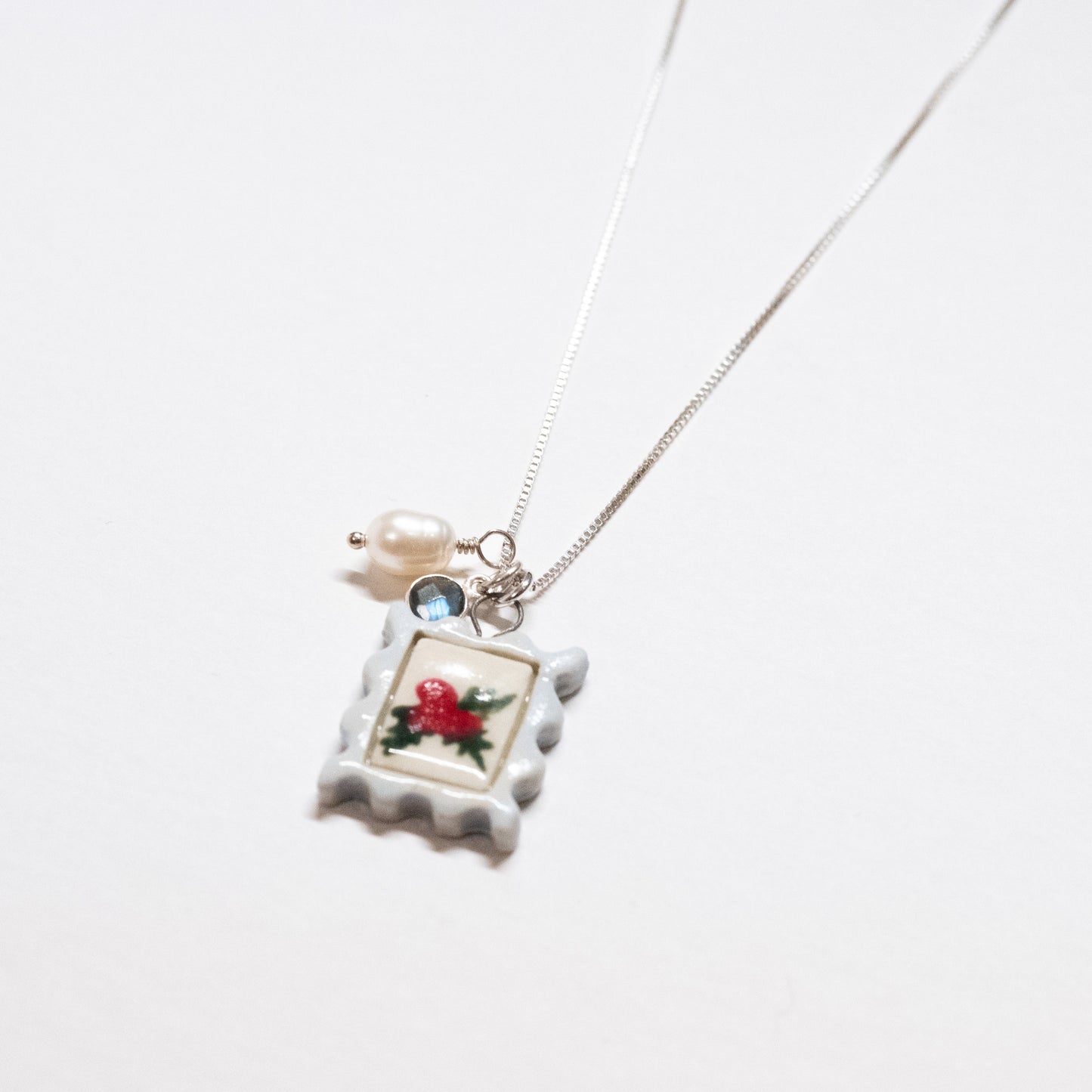 Ceramic Stamp Pendant Necklace