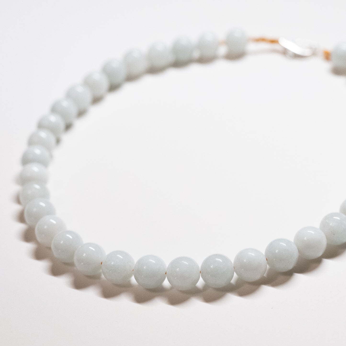 Chunky Beaded Necklace - Blue Jade