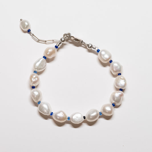 Pearl Bracelet - Blue Beads