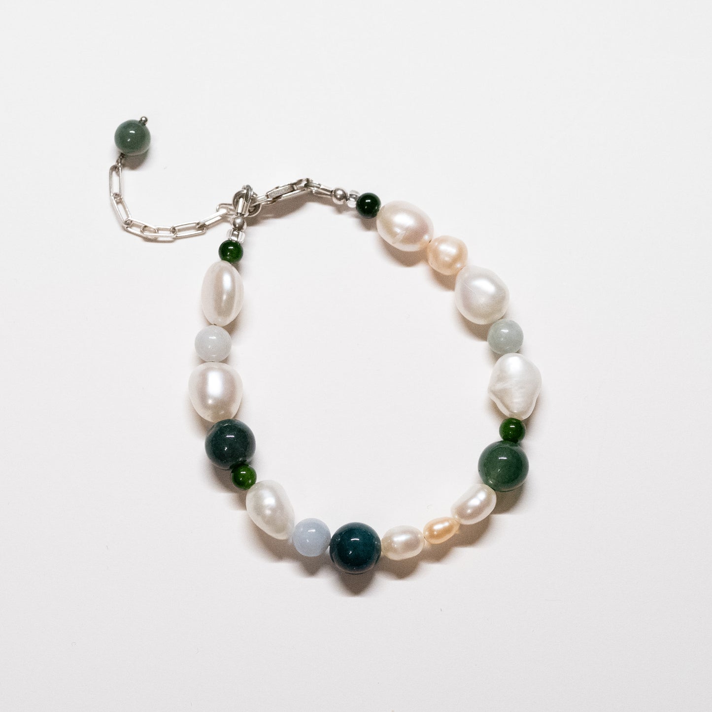 Multi-Gemstone + Pearl Bracelet