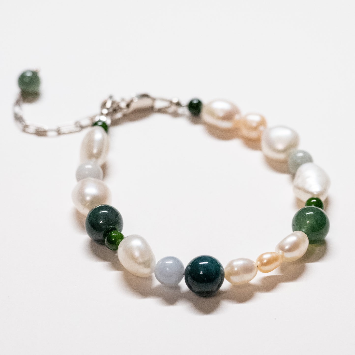 Multi-Gemstone + Pearl Bracelet