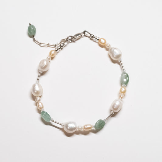 Pearl + Aventurine Bracelet