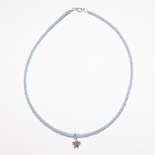 Beaded Star Charm Necklace - 17"