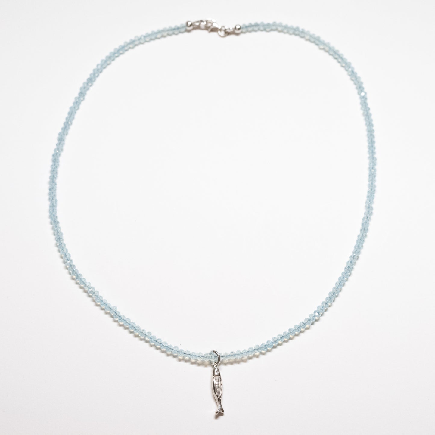 Beaded Fish Charm Necklace - 19"