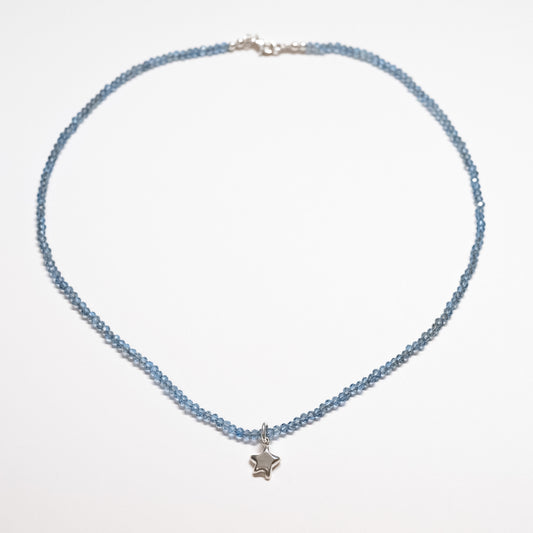 Beaded Star Charm Necklace - 17.5"