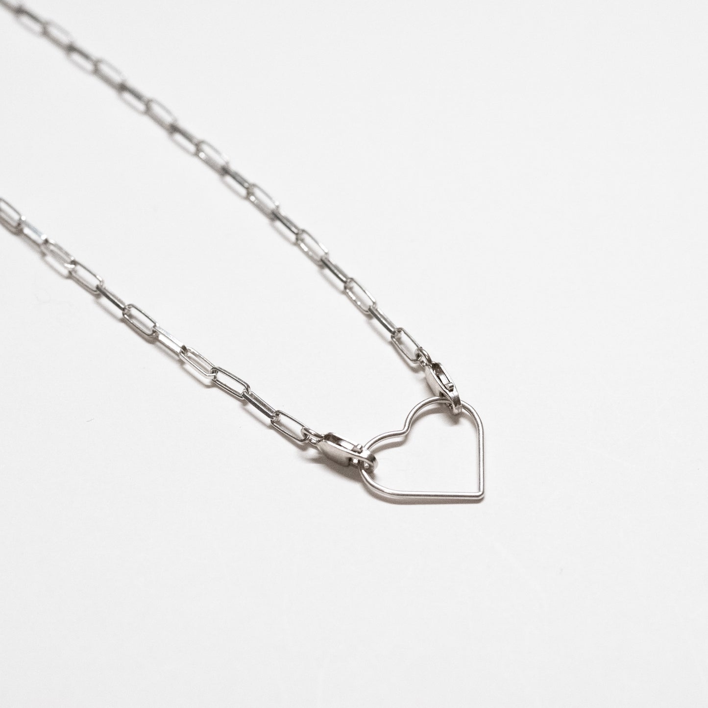 Mini Chainlink Necklace with Detachable Heart Charm