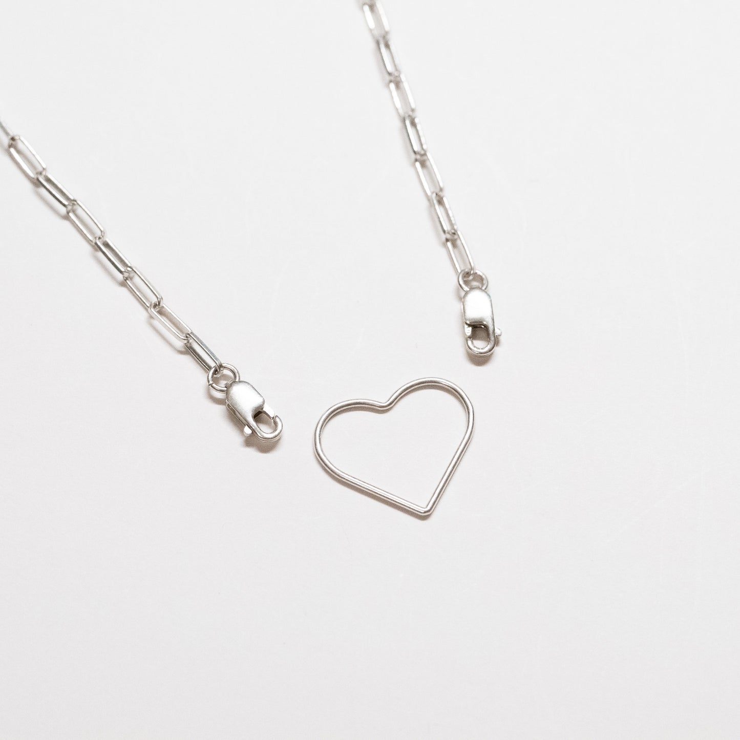 Mini Chainlink Necklace with Detachable Heart Charm