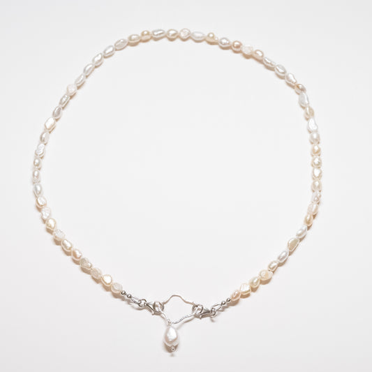 2-in-1 Pearl Necklace With Pendant Drop