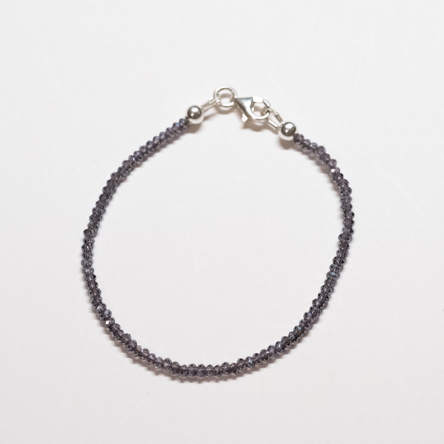 Beaded Mini Bracelet - Stormy Grey