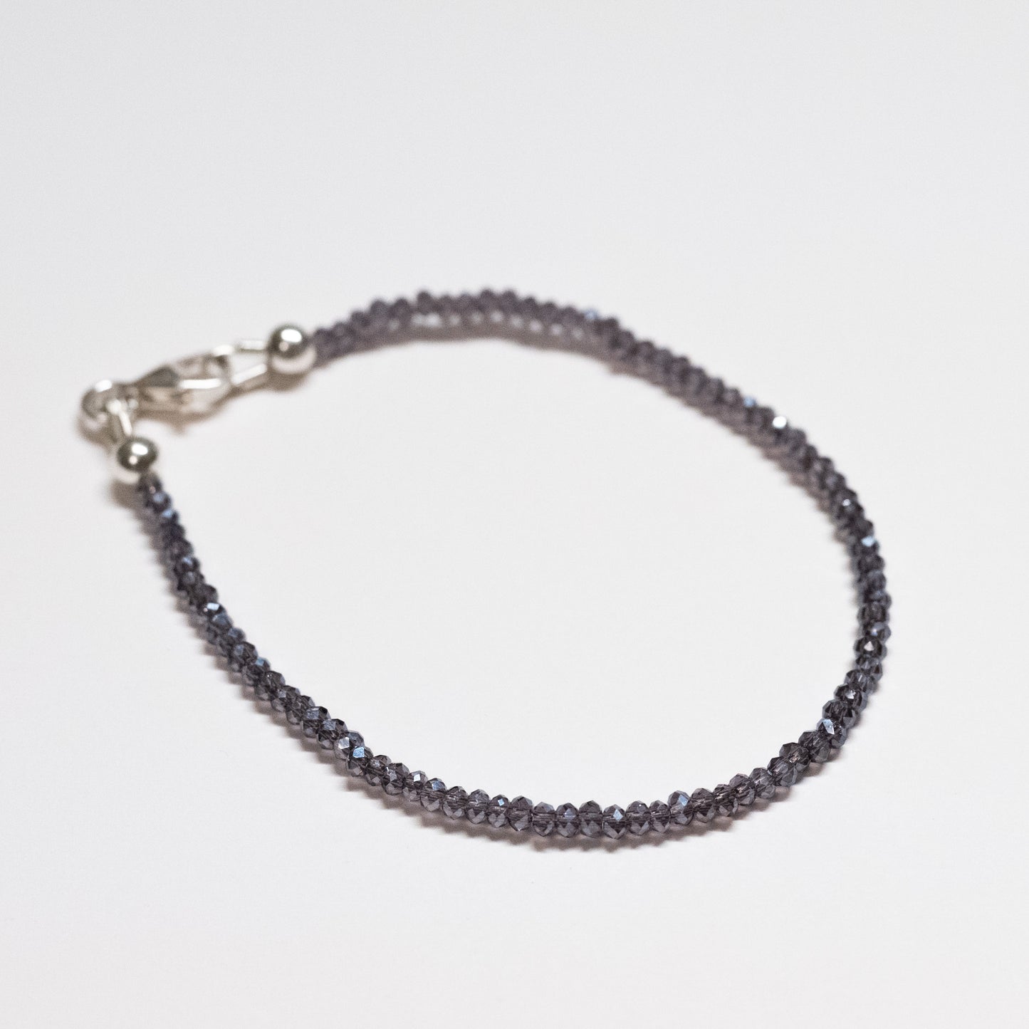 Beaded Mini Bracelet - Stormy Grey