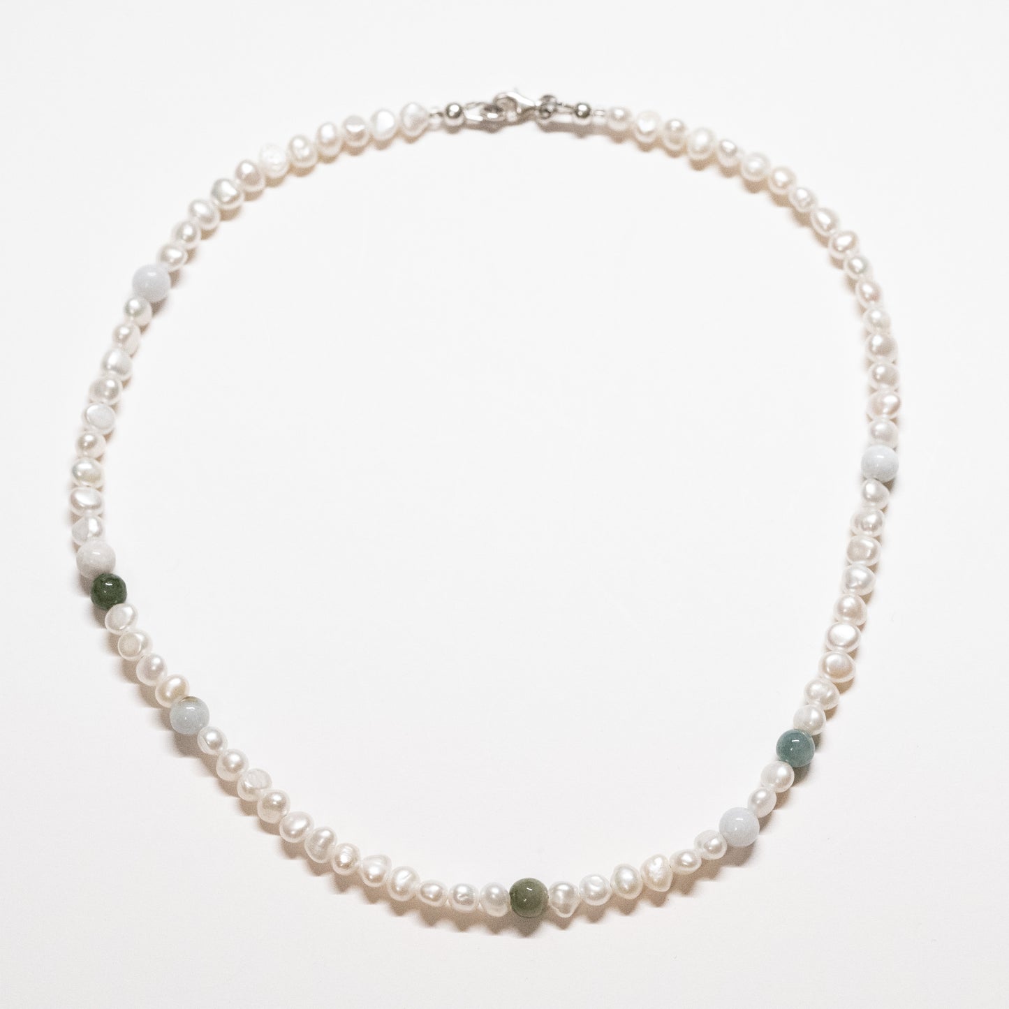 Asymmetrical Pearl Necklace - Jade