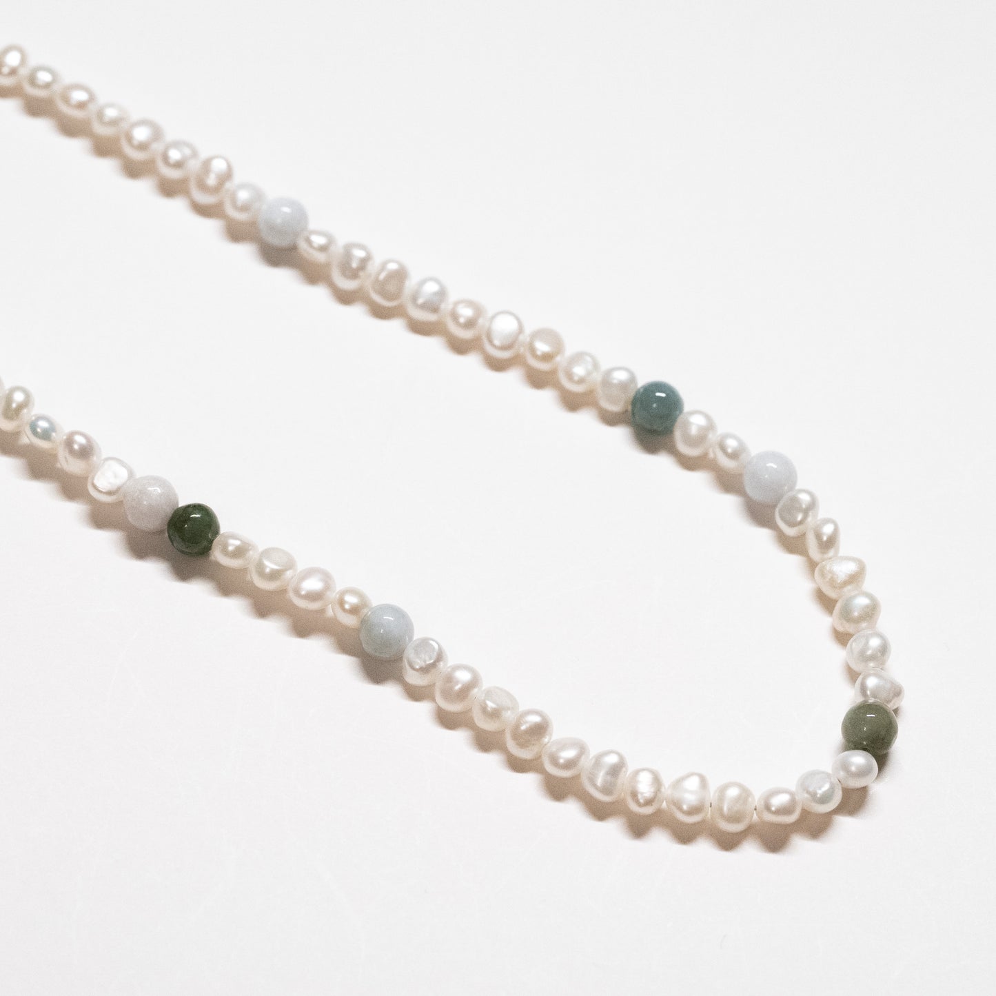 Asymmetrical Pearl Necklace - Jade