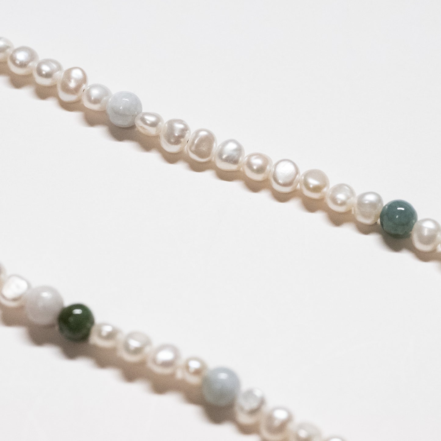 Asymmetrical Pearl Necklace - Jade