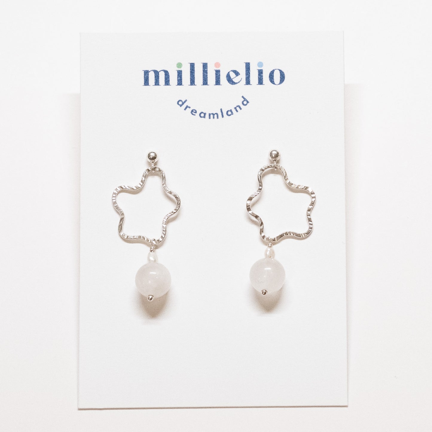 Squiggly Earrings - Moonstone