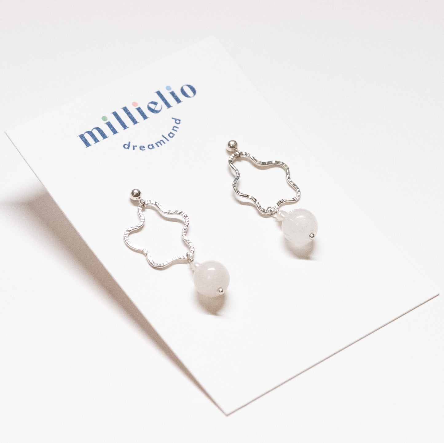 Squiggly Earrings - Moonstone