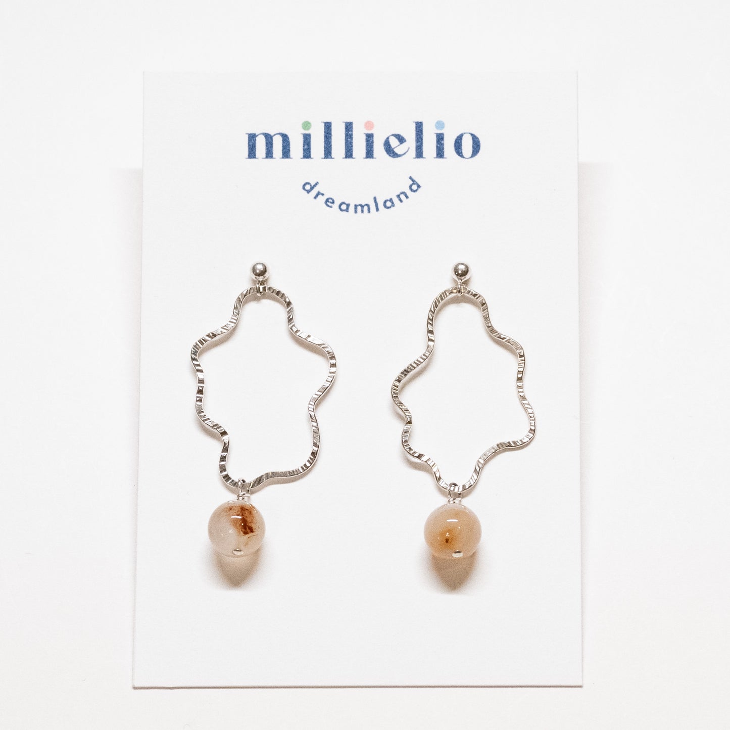 Squiggly Earrings - Agate