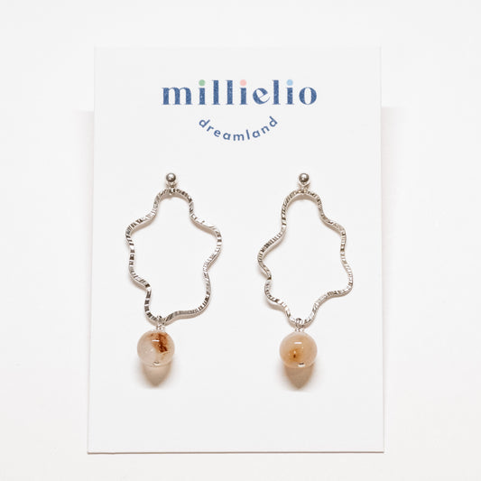 Squiggly Earrings - Agate