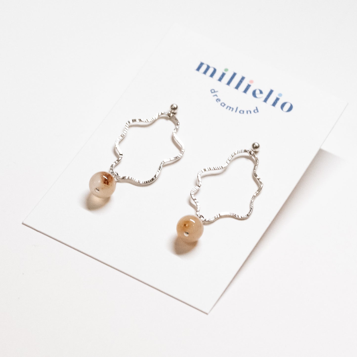 Squiggly Earrings - Agate