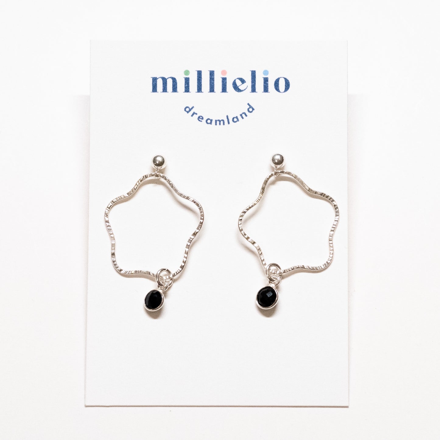 Squiggly Earrings - Onyx