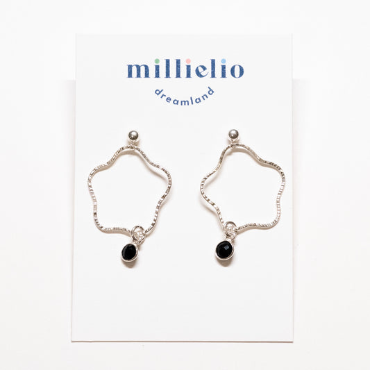 Squiggly Earrings - Onyx