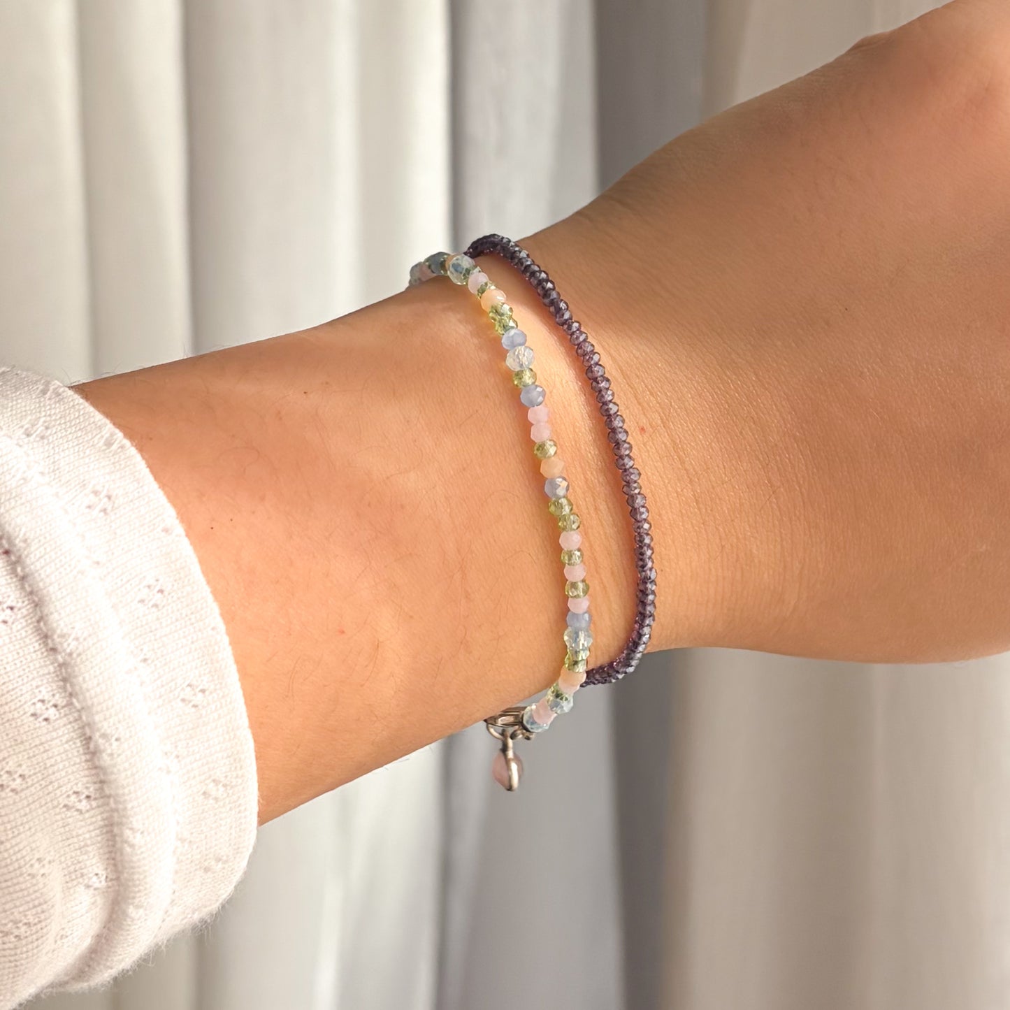 Beaded Mini Bracelet - Stormy Grey