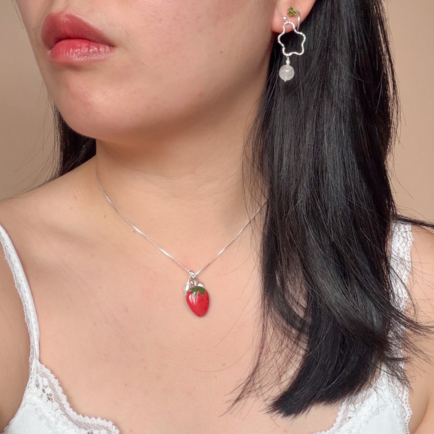 Squiggly Earrings - Moonstone